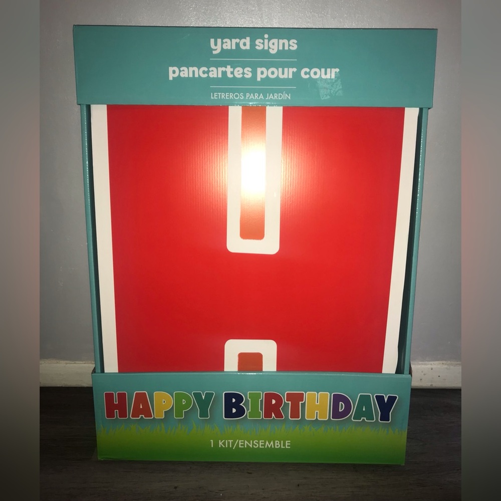 2 ft Happy Birthday Multicolored Individual 13-Letters w/26 Metal Stake MSRP$125